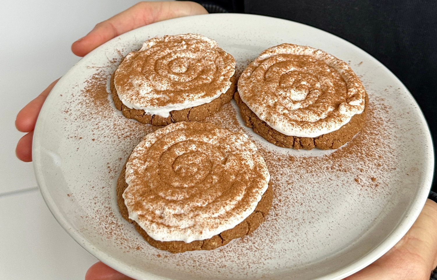 Hafer Cookies mit Zimtschnecken Geschmack – Cinnamon Roll Edition