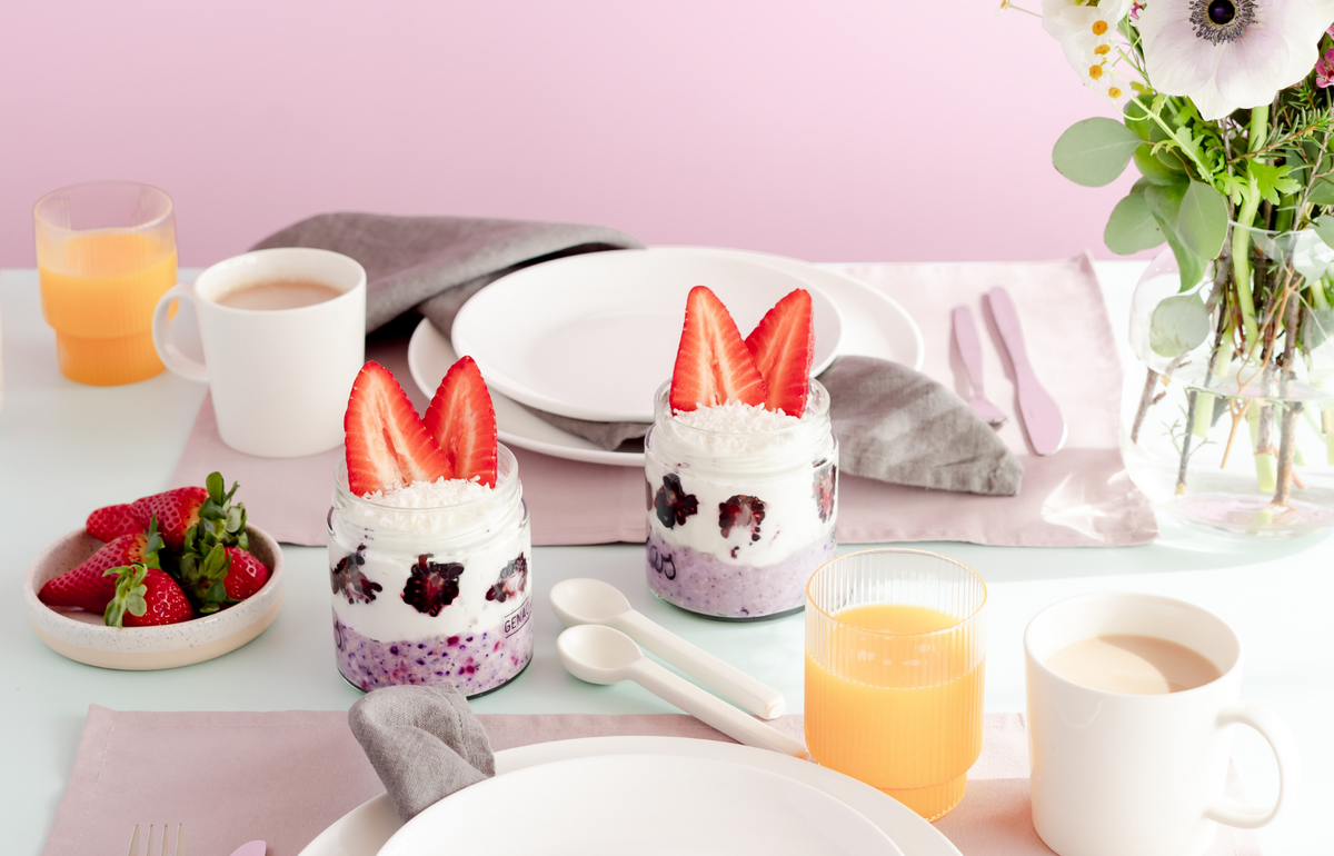 Easter Bunny Overnight Oats