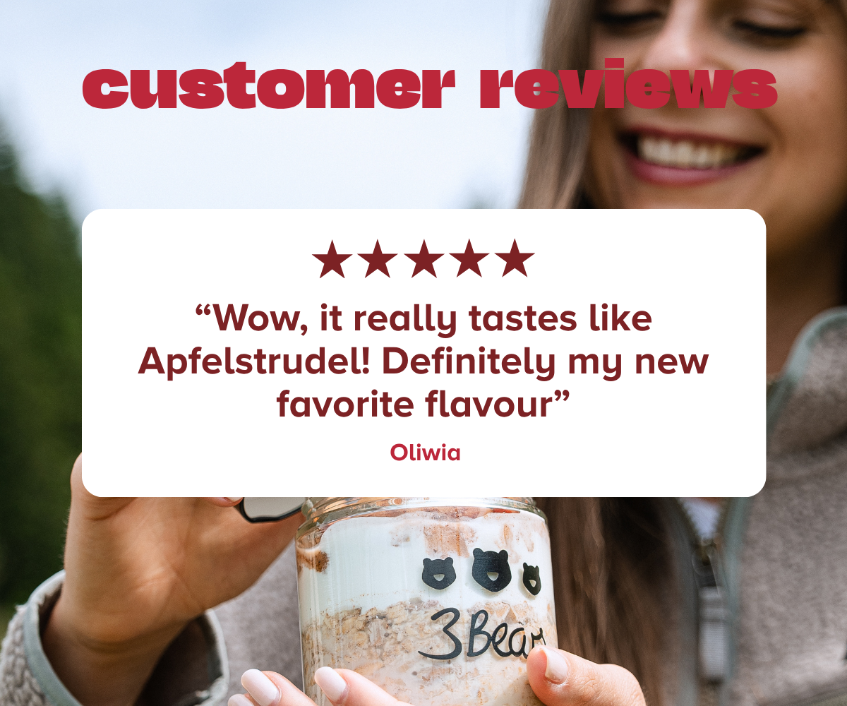 Kundenfeedback Overnight Oats Apfelstrudel